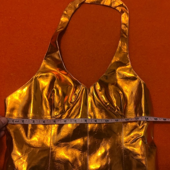 Amylynn metallic orange halter cami NWT - Picture 11 of 13